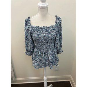 Max Studio Multicolor Smocked Bodice Size Large